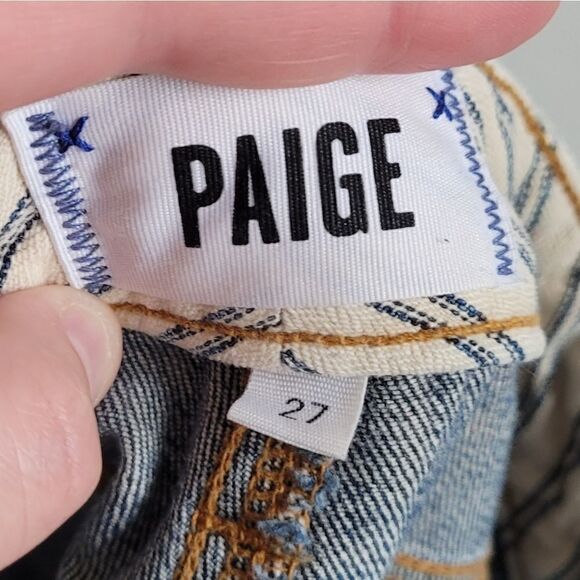 Paige Carter Slim Medium Wash Distressed Jeans Size 27 - Picture 8 of 8